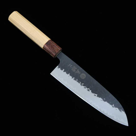 三浦 MIURA 青紙スーパー 割り込み 黒打 三徳 (165mm)