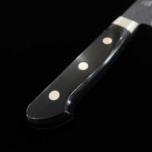 三浦 MIURA 青紙スーパー 鎚目黒打 三徳 黒合板柄 (180mm)
