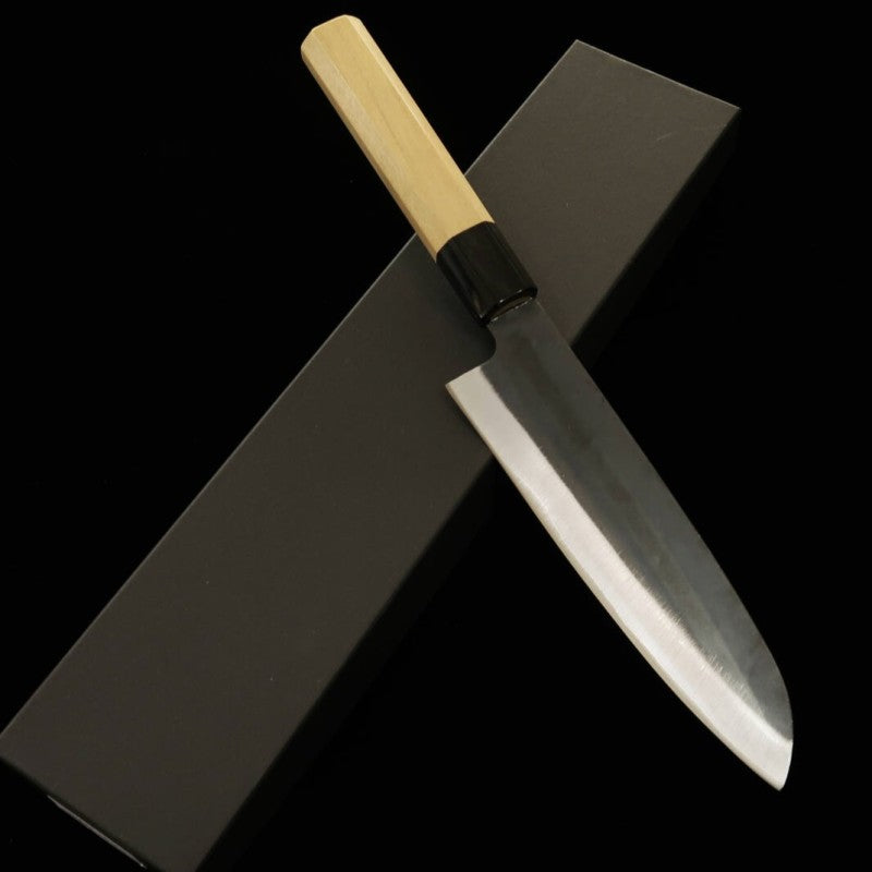 Santoku MIURA Aogami nº 1 acabamento Kurouchi cabo em magnólia (165mm)