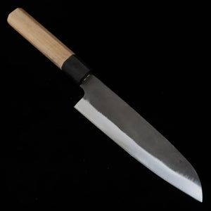 Santoku MIURA aogami nº 2 acabamento Kurouchi cabo em nogueira (165mm)