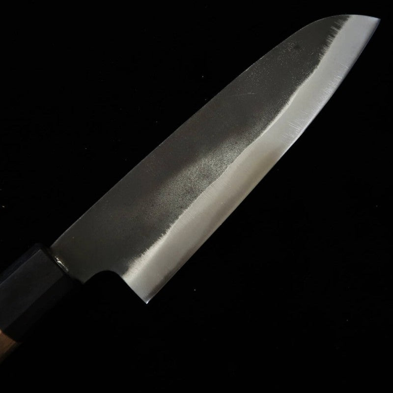 MIURA Santoku Aogami No. 2 black finish Walnut handle (165mm) 