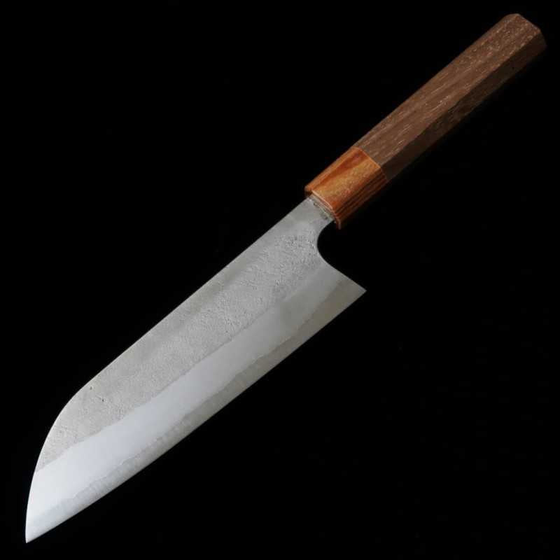 三浦 MIURA 青紙二号 梨地 三徳 ウォルナット八角柄 (165mm)