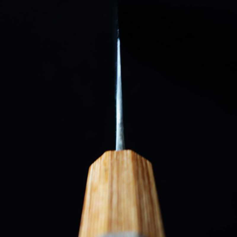 Santoku MIURA Aogami No. 2 with Walnut Octagonal Handle (165mm)
