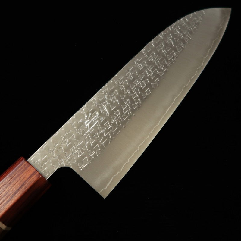 Miura MIURA Santoku Fubuki SG2, acabado martillado, mango de nogal (170 mm)