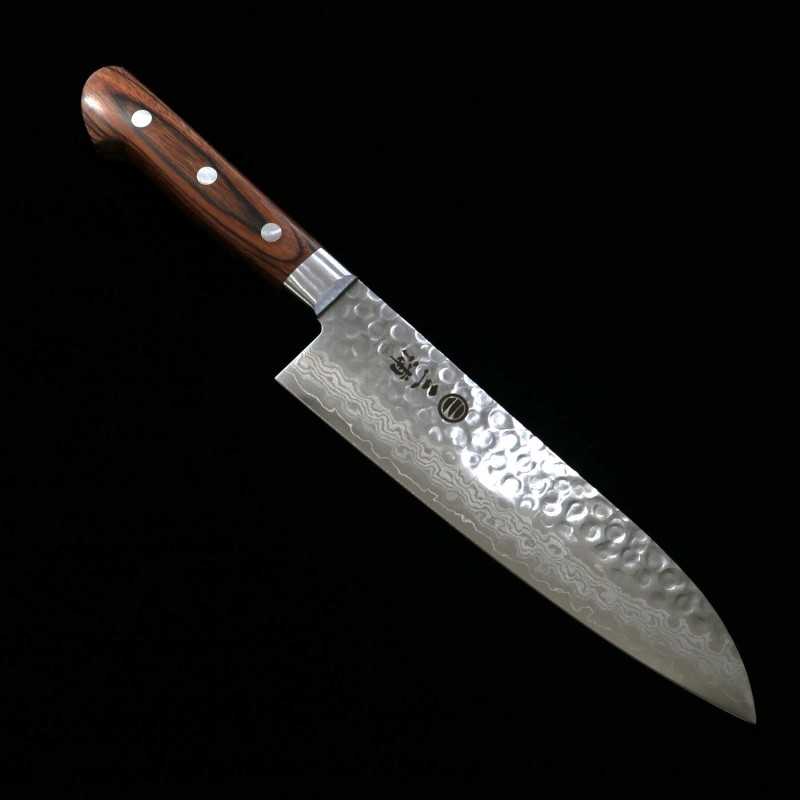 Miura MIURA VG-10 Damasco mango laminado de caoba santoku (180 mm)