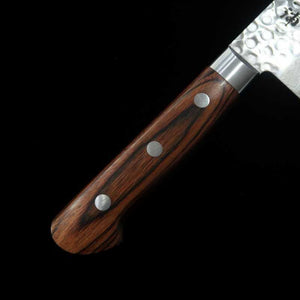 MIURA VG-10 Damas damassé, manche en contreplaqué acajou, Santoku (180 mm)