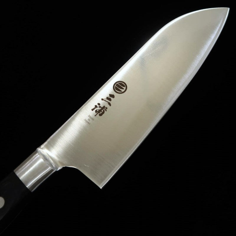 MIURA Santoku Acero molibdeno Mango laminado negro (170 mm)