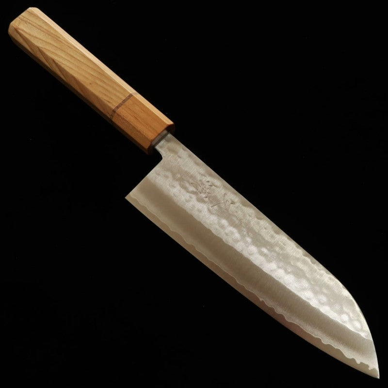 Miura MIURA Santoku Samidare V1 martillado, mango de fresno teñido de sakura (170 mm)