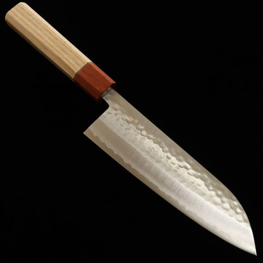 三浦 MIURA 三徳 五月雨 V1 鎚目 花梨/アッシュ柄  (170mm)