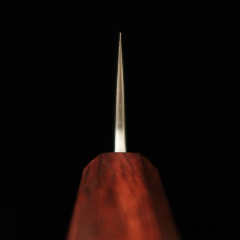 MIURA Miura santoku Gingami nº 3, acabado pulido, mango San-shi (morado brillante) (165 mm)