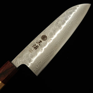 Santoku MIURA 440C Satin Damascus Oak Octagonal Handle (165mm)