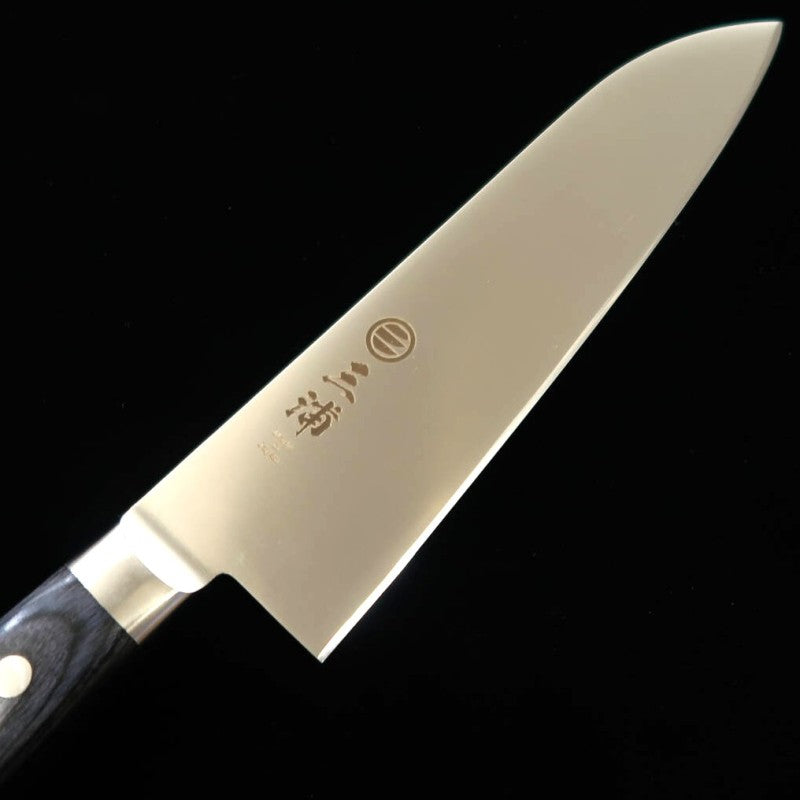 Santoku MIURA AUS8 Blue Plywood Handle (180mm) 