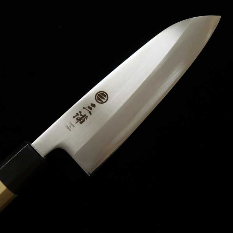 MIURA, Santoku, Shirogami n°1, San-mai (165 mm)