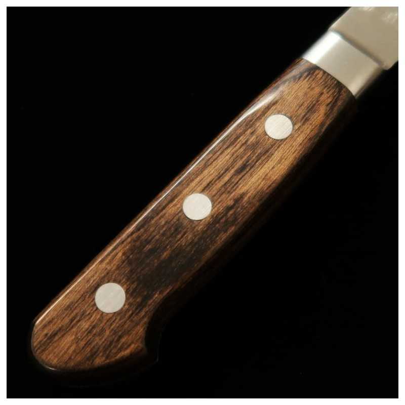 Miura MIURA, santoku, acier Gin-san n°3, finition Nashiji, manche en contreplaqué marron foncé (165 mm)