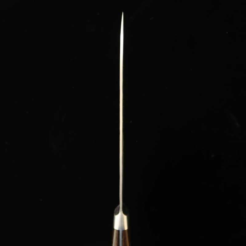 Miura MIURA, santoku, acier Gin-san n°3, finition Nashiji, manche en contreplaqué marron foncé (165 mm)