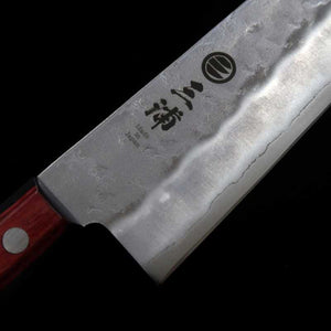 MIURA Santoku acero Gingami nº3 mango de laminado rojo (165/180 mm)