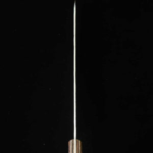 MIURA Santoku Ginsan Steel, Brown Plywood Handle (180mm)
