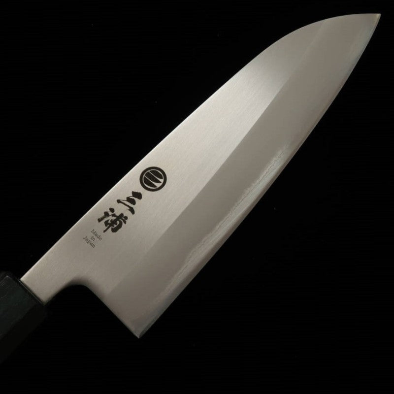 三浦 MIURA 三徳 白紙一号 藍樫八角柄 (165mm)