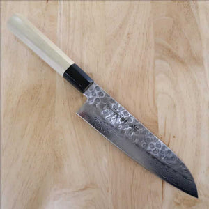 Santoku SAKAI TAKAYUKI Damasco de 45 capas, mango hexagonal semicircular (180mm)