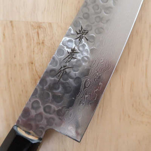 Santoku SAKAI TAKAYUKI 45-ply Damascus with hexagonal semi-circular handle (180mm)