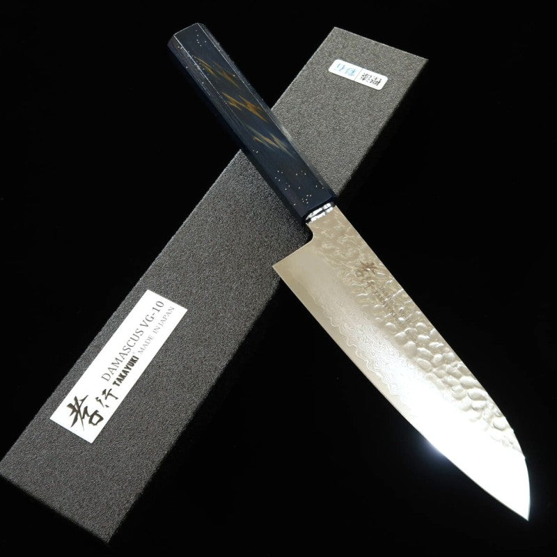SAKAI TAKAYUKI Santoku Saigoku VG-10 Damascus Hammered (170mm) 