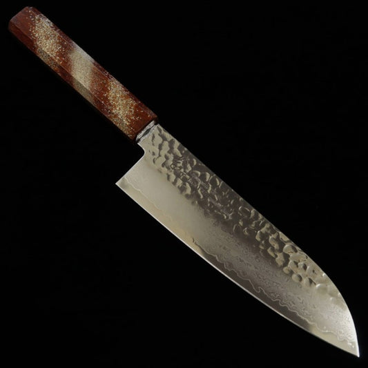 Santoku SAKAI TAKAYUKI Seiren VG10 Damascus Hammered (170mm) 