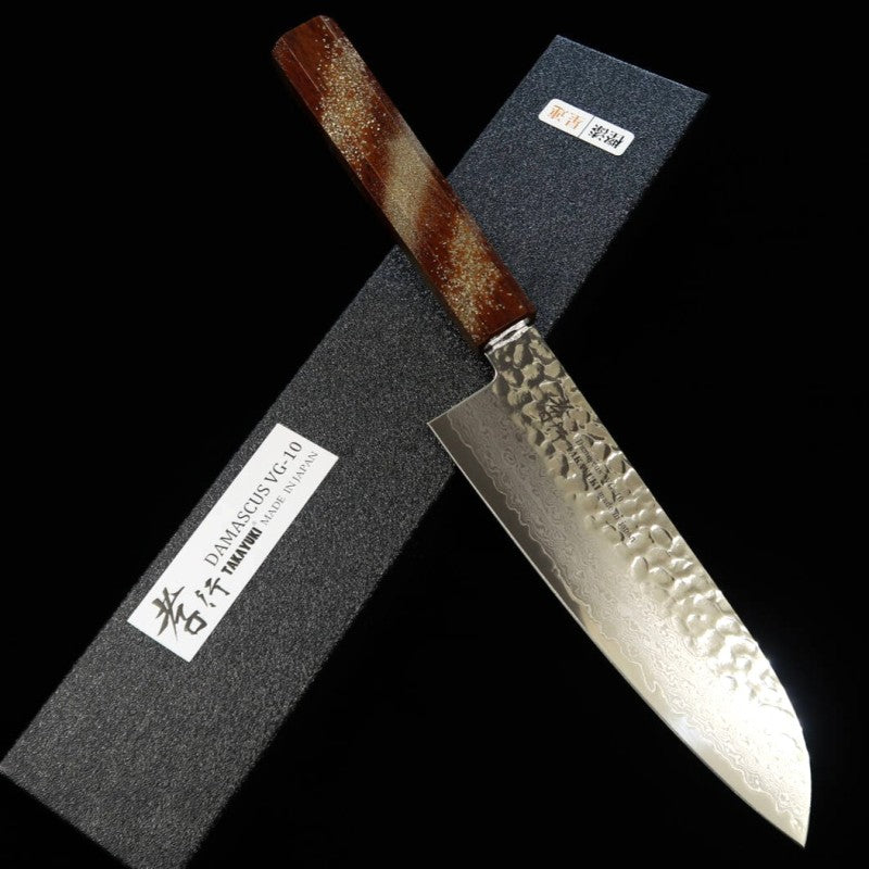 SAKAI TAKAYUKI Santoku Seiren VG-10 Damascus Hammered (170mm) 