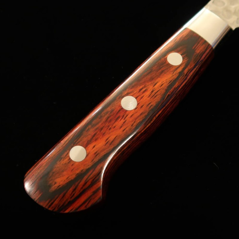 Santoku SAKAI TAKAYUKI VG10 33 capas damasco, acabado martillado, mango de caoba (180 mm)