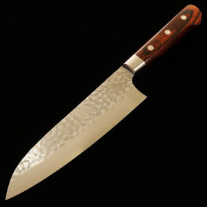 Santoku SAKAI TAKAYUKI VG10 33 capas damasco, acabado martillado, mango de caoba (180 mm)