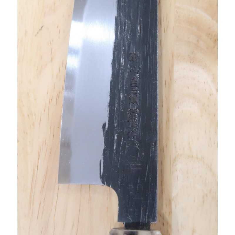 酔心 SUISIN 富樫憲治作 黒鍛造 白紙二号 三徳 (180mm)