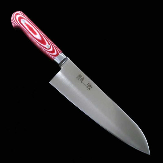 酔心 SUISIN INOX PREMIUM 三徳 マイカルタ ハンドル 赤/白 (180mm)