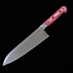 SUISIN INOX PREMIUM santoku mango de micarta rojo/blanco (180 mm)