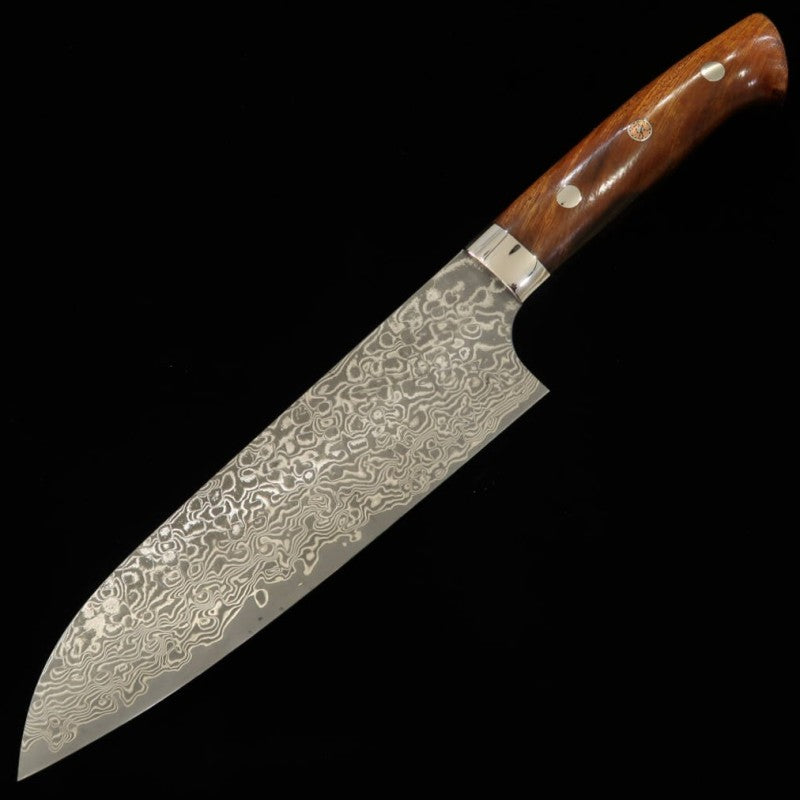 佐治武士SAJI TAKESHI 三徳 R2 ダマスカスアイアンウッド（180mm）