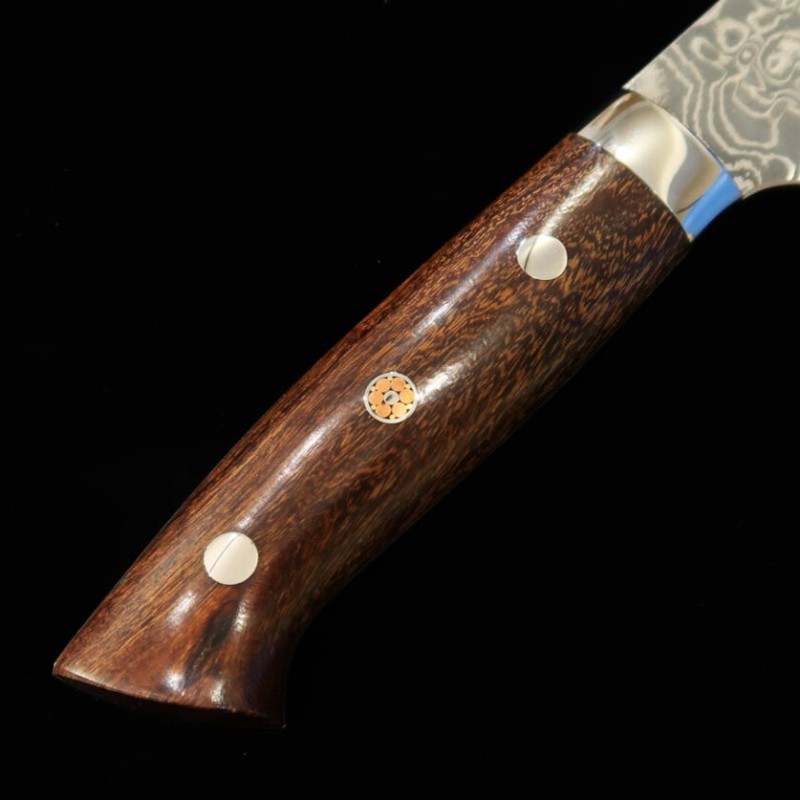 佐治武士SAJI TAKESHI 三徳 R2 ダマスカスアイアンウッド（180mm）