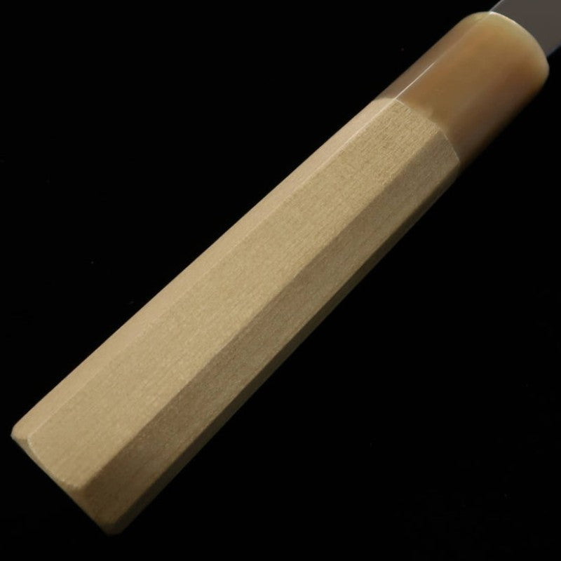 Gyuto de un solo filo MIURA OBIDAMA Nakagawa Satoshi, Ginsan, acabado espejo, mango octogonal de magnolia (240mm)