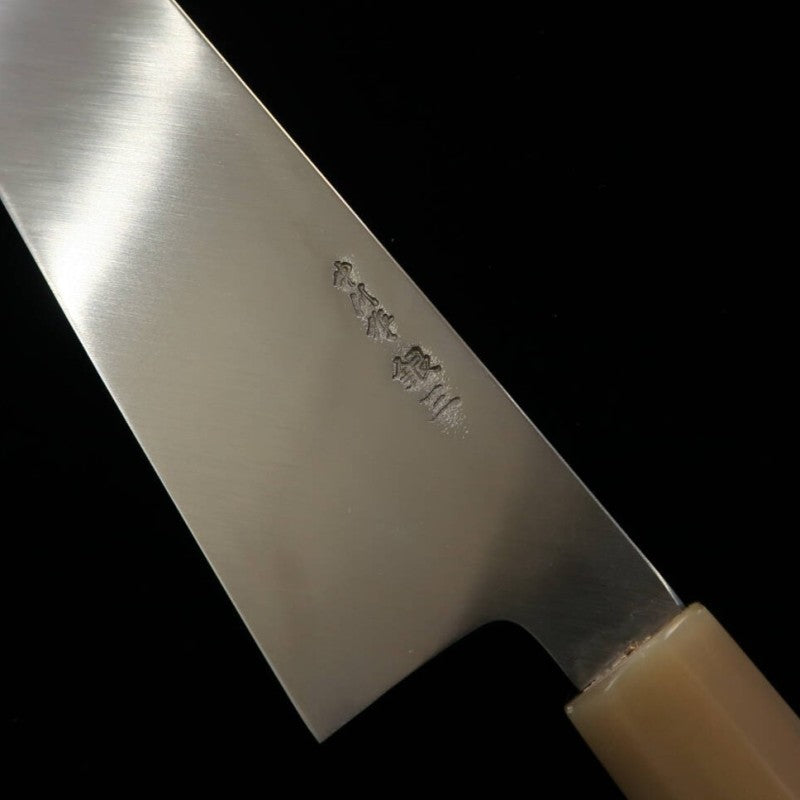 Gyuto de un solo filo MIURA OBIDAMA Nakagawa Satoshi, Ginsan, acabado espejo, mango octogonal de magnolia (240mm)