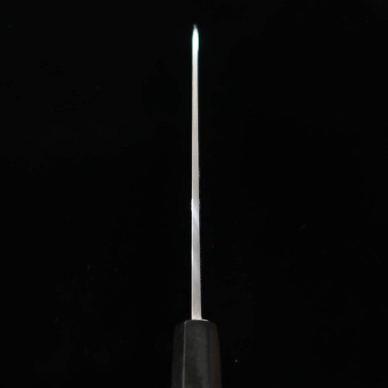 Gyuto Miura Obidama Single-edged Blue steel No. 2, Ebony Silver-wrapped Handle (240mm) 