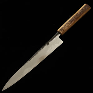 刃道 HADO 墨 筋引 青紙一号 黒打ち ダマスカス 桜皮霜降柄 （240/270mm）