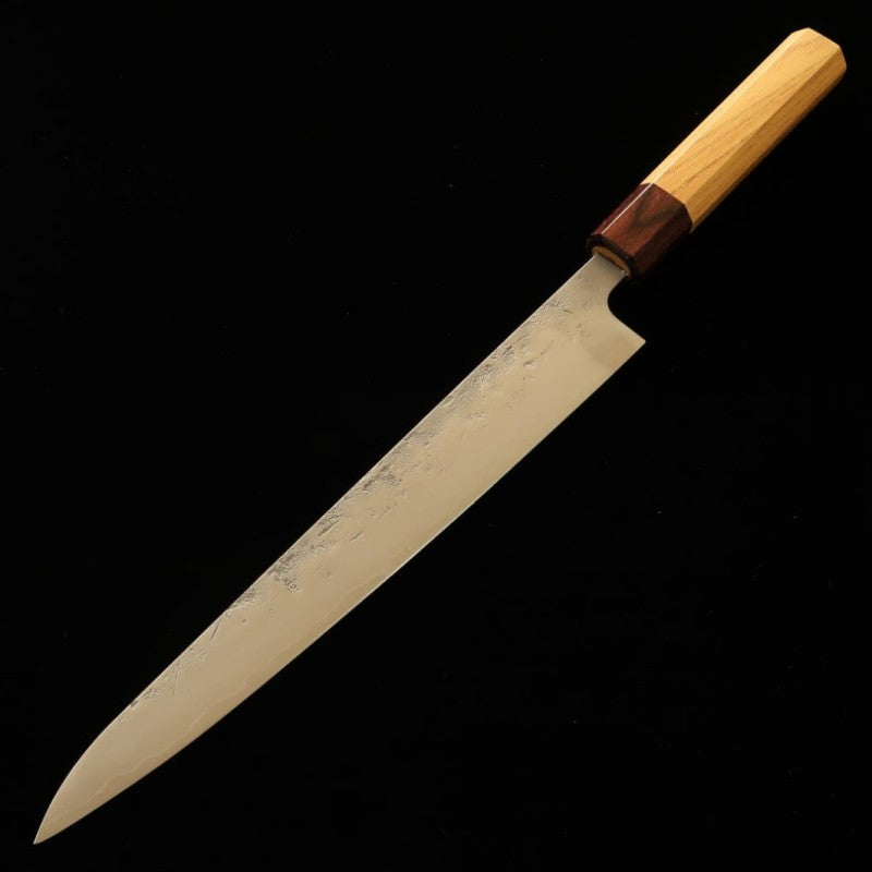 Miura MIURA sujihiki SLD acabado nacarado mango de olmo japonés (keyaki) (240 mm)