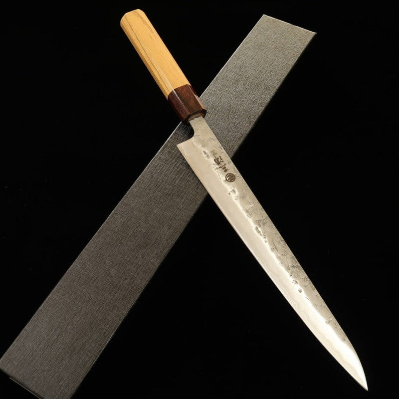 Miura MIURA sujihiki SLD acabado nacarado mango de olmo japonés (keyaki) (240 mm)