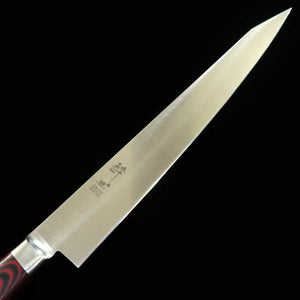 Suisin INOX PREMIUM, couteau à trancher, manche en micarta rouge/noir (240/270 mm).
