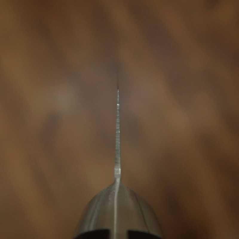 Suisin INOX PREMIUM, couteau à trancher, manche en micarta rouge/noir (240/270 mm).