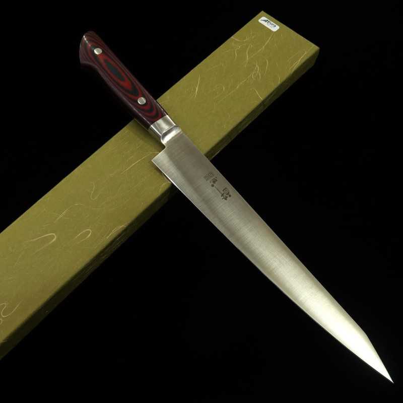 酔心 SUISIN INOX PREMIUM 筋引 マイカルタ ハンドル 赤/黒 (240/270mm)