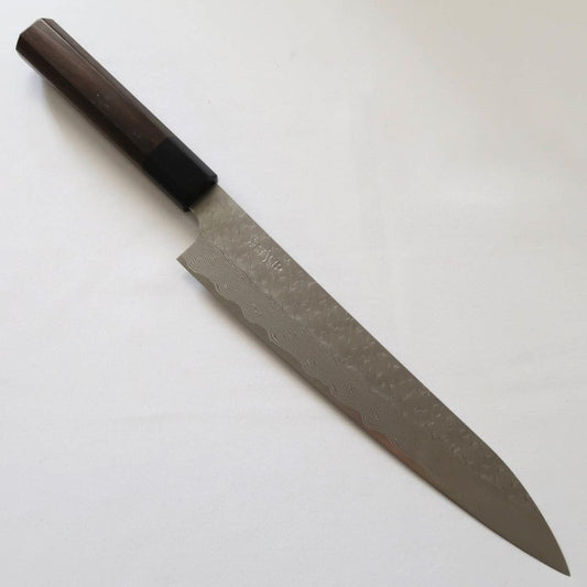 Sujihiki NIGARA SPG STRIX Hammered Damascus with Rosewood Handle (240mm) 