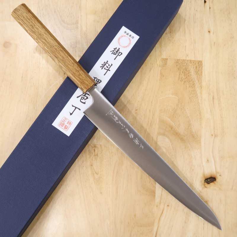 三浦 MIURA 粉末ハイス 筋引 樫八角柄 (240/270mm)