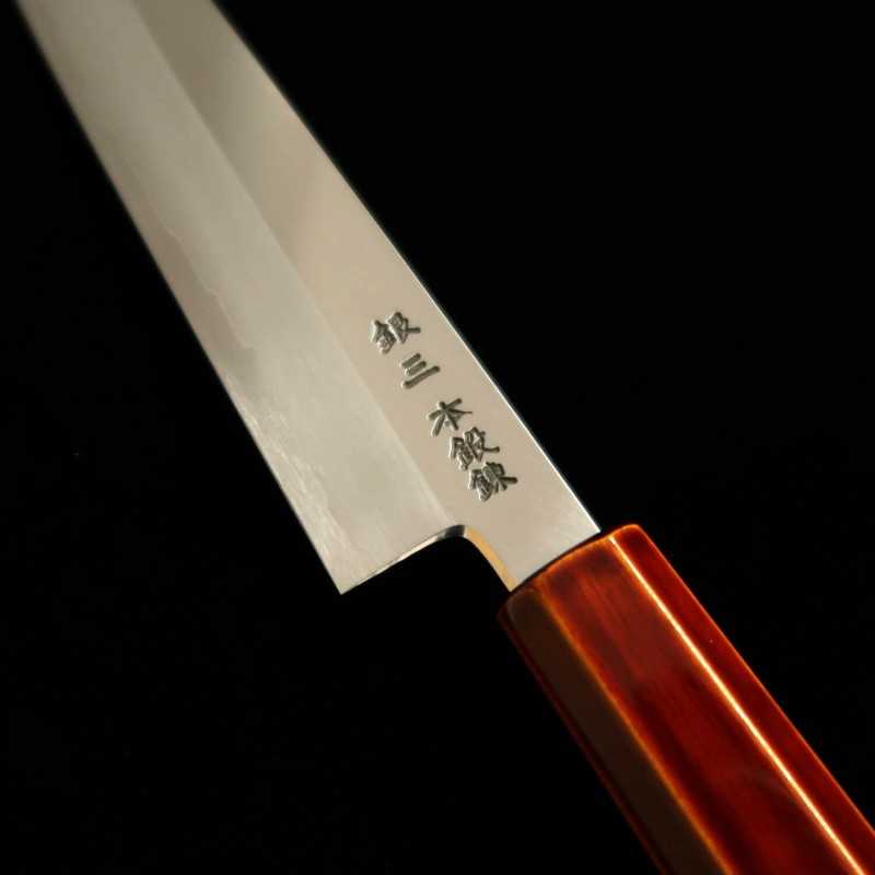 Sujihiki HADO Ginsan mango octogonal de cerezo lacado (240mm)
