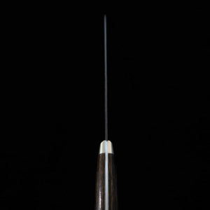 MIURA Sujihiki Aogami Super Acabamento Martelado Preto Cabo Marrom Escuro (240mm)