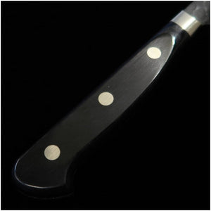 三浦 MIURA 筋引 青紙スーパー 鎚目 黒打ち 黒合板柄 (240mm)