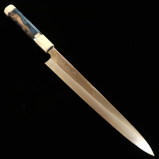 Sujihiki TADOKORO HAMONO Makoto Mirror Finish Ginsan Steel Stabilized Wood (270mm) 