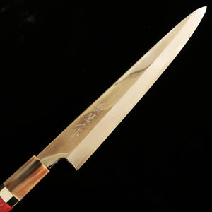 Sujihiki TADOKORO Inox Ginsan acabamento espelhado cabo de madeira estabilizada (240mm) 